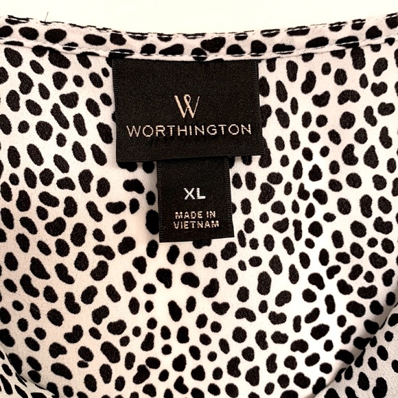 Worthington Sleeveless Blouse 🖤 Black and White - Picture 3 of 12